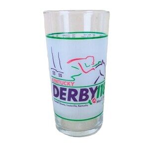 Vintage 1992 Kentucky Derby 118 Running Julep Frosted Collectible Glass Tumbler